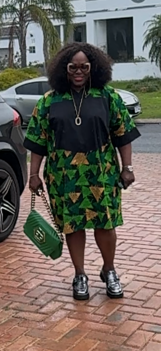 Green diamond short boubou