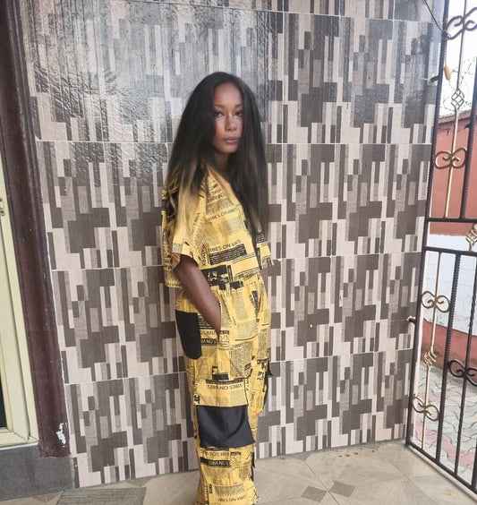 Print Cargo pants set