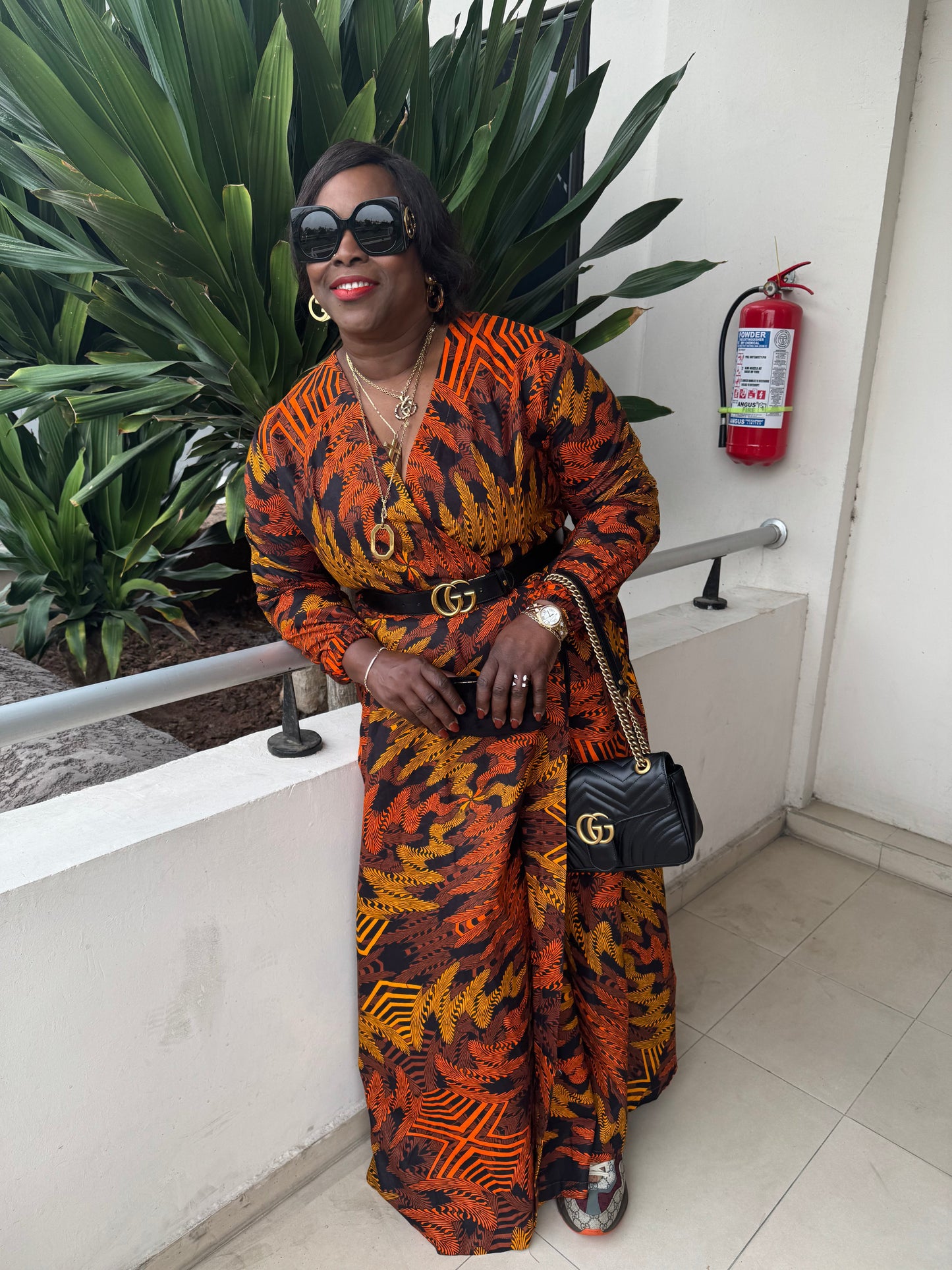 Golden Aura wrap gown