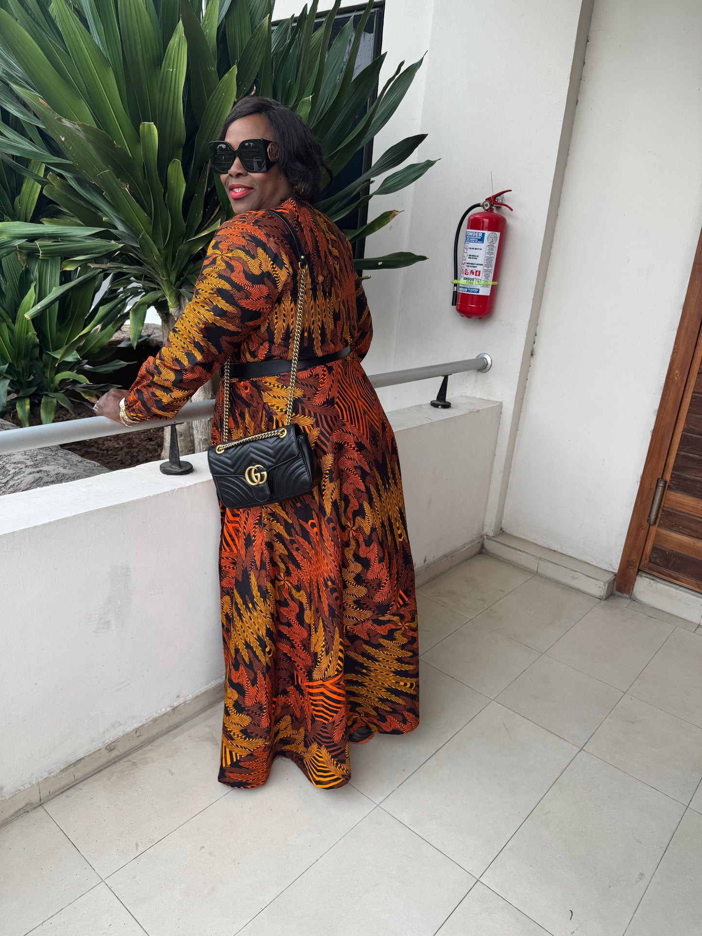 Golden Aura wrap gown