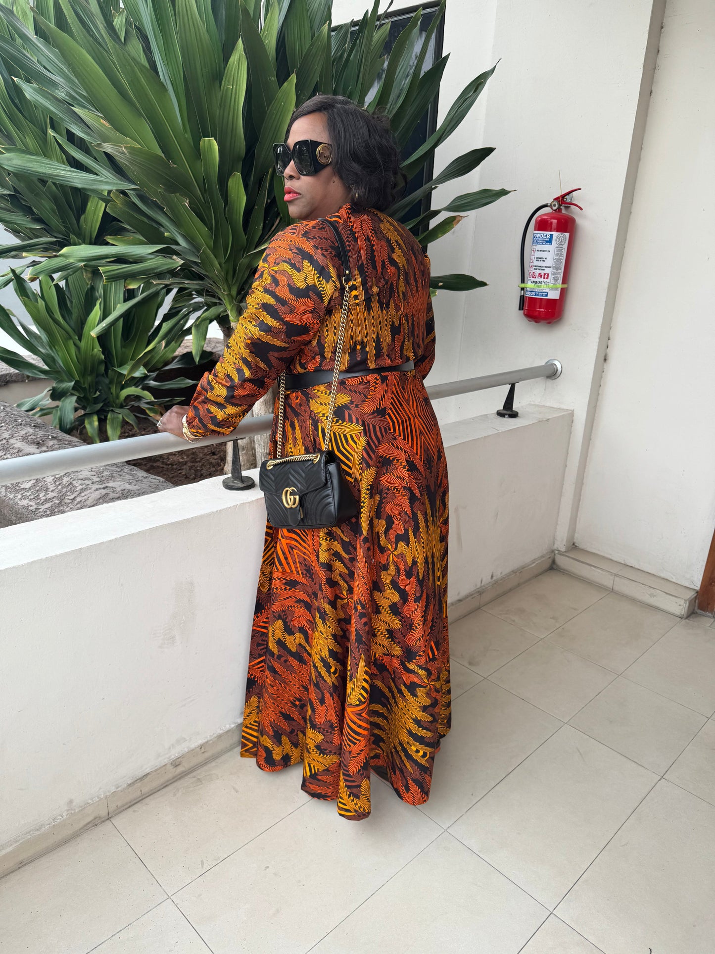 Golden Aura wrap gown