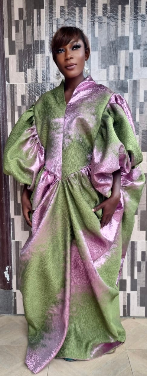Damask boubou Jade green/Lime (Copy)