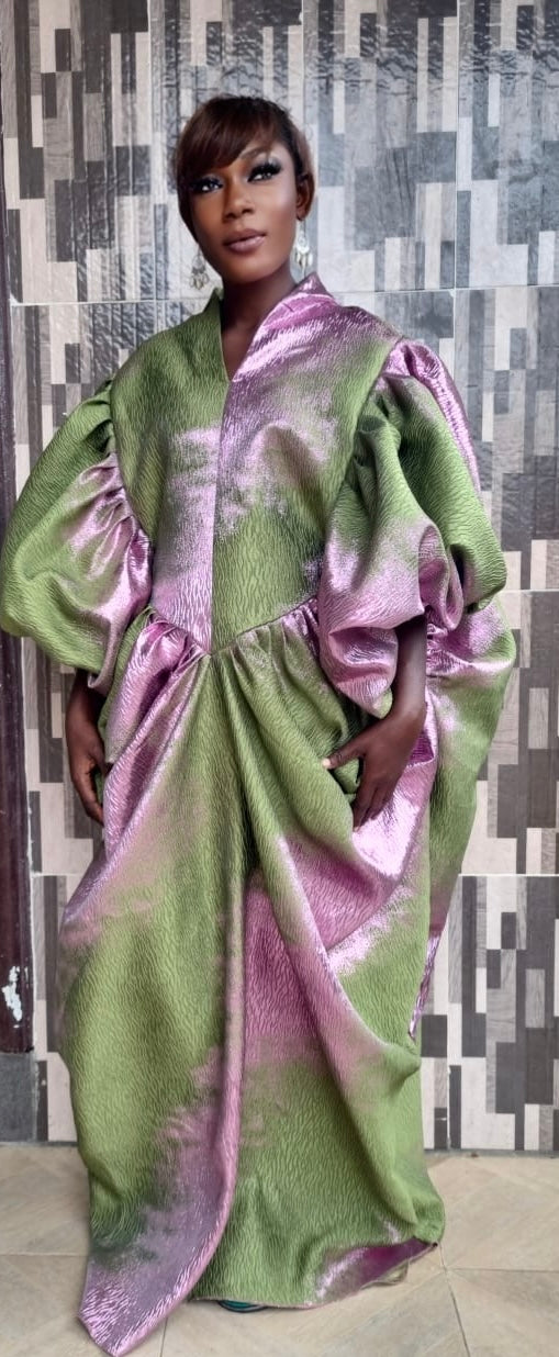 Damask boubou Jade green/Lime (Copy)