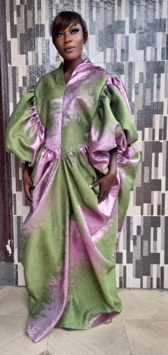 Damask boubou Jade green/Lime (Copy)